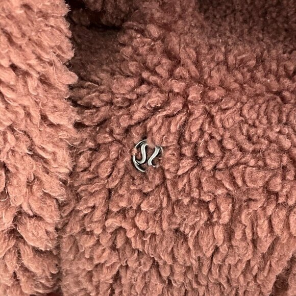 Lululemon Warmth Restore Long Pullover Smoky Topaz Size 8 Fuzzy Fleece High Neck - Picture 4 of 8